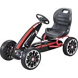 Actionbikes Motors GoKart Abarth FS595 | Lizenziert - Kettcar - Go Kart - Kinderauto mit Handbremse - Go Cart - Kinder GoKart - Tretauto - Kart - Kinderfahrzeug - Auto für Kinder ab 3 Jahre (Schwarz)
