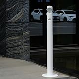 Zigarettenstummelbehälter for Draußen, Standaschenbecher, Edelstahl-Aschensäule, Stummelbehälter, Zigaretten-Aschenbecherbehälter for Hinterhof, Gewerbeflächen, Park(White)