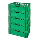 5 Stück E2 Kisten 60x40x20 Fleischkiste Lagerkiste Metzgerkiste in grün