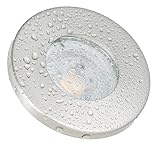 JungesLicht Bad Einbaustrahler Aqua IP65-230V GU10 5W LED warmweiß 3000K 420Lumen, Einbauleuchte für 55-68mm Löcher, Einbautiefe 65mm, Aussendurchmesser 83mm, Set inkl. Leuchtmittel und Fassung