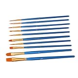 OSALADI 3 Sätze Pinselset Aquarellfarbe Bürsten Aquarelle Klein Bußgeld Kunst Farben Mischen Pinsel Für Holz Detailpinsel Aus Nylon Professionelle Aquarellpinsel Hölzern Blau 10 Stück * 3