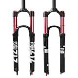 ZTZ [EU Stock] Mountain Vordergabel 26' 27.5' 29' Doppel Luftkammer Gabel Fahrrad Stoßdämpfer Vordergabel Luftgabel 27.5' Rot Innenschlauch