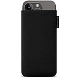 Adore June Handytasche Classic Recycled Schwarz kompatibel mit iPhone 15 14 / iPhone 15 14 Pro, Moderne Nachhaltige R-PES Stoffe, Made in Europe