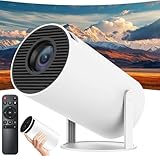 Mini-Projektor mit Bluetooth, 4K Support 130' Bildschirm Film Projektor mit Autofokus & Keystone, 5G+2.4G WiFi 6 Verbindung, 180° Drehbare Sicht für Home Kino, Laptop, Smartphone