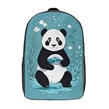 YTPONBCSTUG Panda Kindergartenrucksack Wasserdicht Rucksäcke 3D Tier Wildtiere Pattern Kinder Schultasche Kindergartentasche