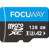 FOCUWAY microSDXC UHS-I, C10, U3, A2, 4K UHD Video High Speed Transfer Monitoring Industrial Grade SD Card with Adapter for Dash Cams, Action Camera, Surveillance & Security Cams