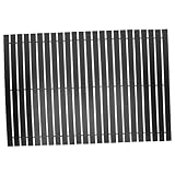 Ciieeo Bambus Badematte rutschfest Bambusmatte Badteppich Badezimmermatte Schwarz Natürliches Material Sicherer Schutz für Dusche und Badewanne