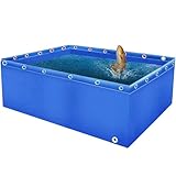 Robuster PVC-Planenpool für Teiche und Gärten, multifunktionaler oberirdischer Fischteich mit Ablassventil, ideal für die Koi-Zucht und Wasserspeicherung, perfekt für die Bewässerung