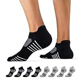 Falechay Sneakersocken Herren Damen Socken baumwolle 8 Paar Sportsocken Kurze LaufSocken,Schwarz Grau 39-42