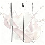 Milchschlauch Kompatibel für Siemens EQ6,Edelstahles Milchrohr und Reinigungsbürste Set Kompatibel für vollautomatische Kaffeemaschinen von Bosch und Siemens