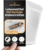 Panteer SCHÄDLINGSMEISTER® Mottenfalle Lebensmittel - 10 Stück Spar Set - Klebestreifen - Lebensmittelmotten Falle mit hoher Wirksamkeit - Gegen Lebensmittelmotten - Zur Bedarfskontrolle