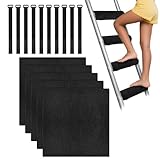Fyrdyn Etagenbett Leiter Auflagen - 5-Teiliges Anti-Rutsch-Schutz-Set | Stufenpolster Für Hochbetten Mit 10 Verstellbaren Schlaufenbändern,Für Studentenwohnheim Reisemobil Kinderzimmer Und
