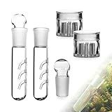 HPiano 4 Stück Planarienfalle Aquarium,Klarglas Planaria Falle und Schnecken,Planarienfalle Köder,Garnelen Aquarium Falle und Schnecken Falle für Fisch Tank Aquarium（2 Löcher und 8 Löcher）