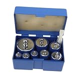 Alipis Gewicht eingestellt metrische Kalibriergewichte Kalibrierte Gewichte für Waagen Kalibriergewichte für digitale Waagen Kalibriergewicht mit Koffer Balkenwaage Stahl Silber