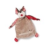 NICI Schmusetuch Fledermaus Weltentdecker 25x25 cm – Schnuffeltuch ab 0+ Monaten – Kuscheltuch für Babys & Kleinkinder – Baby Kuscheltier/Schnuffeltuch – Schmusetuch für Mädchen & Jungen