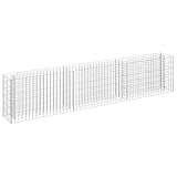 vidaXL Gabione Hochbeet Drahtkorb Steinkorb Pflanzkübel Pflanzgefäß Blumentopf Pflanzkasten Gabionenkorb Steingabionen Wand Mauer Verzinkter Stahl 270x30x60cm