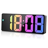 flintronic Digitaler Wecker, LED Wecker Digital mit Großen Zahlen, Tischuhr mit Temperaturanzeige 3 Alarmen, Digital Uhr USB Netzbetrieben, Nachttischuhr mit Snooze/Regelbarer Helligkeit, 12/24HR