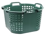 Agrarflora Gartenkorb - stapelbarer Obstkorb, Erntekorb, Laubkorb - stabiler Drehstapelkorb für Haus & Garten - Haushaltskorb, Wäschekorb, Vorratskorb - Made in Germany - 50 Liter, Ø540x310mm
