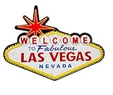 Generisch 40 x 32 cm Retro Blechschild, USA Vintage Style – Welcome to Las Vegas, Nevada