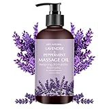Lavendel Massageöl zur Beruhigung, Beruhigung und Entspannung müder, schmerzender Muskeln Massageöl Ideales Körperöl zur Befeuchtung der Haut für Männer und Frauen 300ml massage oil