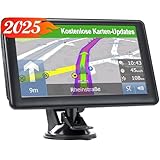 Navigationsgerät für Auto 2025 Navi Auto PKW 7 Zoll GPS Navigation Testsieger mit Europa 44 Karte Kostenloses Upgrade Sprachführung Blitzerwarnung Fahrspurassistent POI
