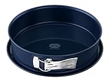 Dr. Oetker Springform Ø 28 cm Back-Liebe Emaille – Runde Backform mit schnitt- & kratzfestem Emaille-Boden – 28er Kuchenbackform mit extra hohem Rand in Dunkelblau