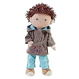 HABA 306528 - Puppe Lian - Stoffpuppe für Kinder ab 18 Monaten zum Spielen und Kuscheln aus weichen Materialien - Größe: 30 cm