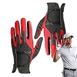 Golfhandschuhe – Swing-Trainer-Handschuhe, linke Hand, rutschfeste Partikel und mit festem Griff, atmungsaktiv und stoßdämpfend, Outdoor-Sport, Handschutzausrüstung für Damen und Herren