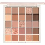 EONFAVE Lidschatten Palette 25 Farben, Voll Matt Make Up Paletten Für Frauen, Nude Rosa Braun Glatt Puder Lang Anhaltend Liedschatenpalete Hochpigmentierte Augen Make-Up Lidschatten (05 Milchtee)