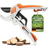 GARTENPAUL Ratsche 2.0 mit Schärfer, Hybrid Ratsche & Gartenschere, Profi Gartenwerkzeug als Baumschere Astschere Garten Ratschenschere Rosenschere Kräuterschere Rasenkantenschere Ernteschere