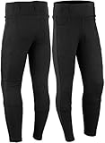 Bikers Gear Australia Damen Motorrad-Leggings mit Kevlar gefüttert, mit abnehmbarer CE-Protektoren, Schwarz, 16