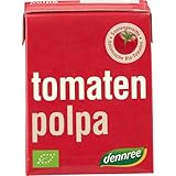 dennree Bio Tomaten-Fruchtfleisch 390g – Natürlich stückige Bio-Tomaten, ideal für mediterrane Gerichte