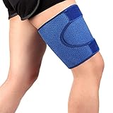 Bandage oberschenkel zerrung, zerrung oberschenkel Oberschenkelbandage für Damen Herren, thigh support Kompression Oberschenkel Bandage mit Klettverschluss und Rutschfest Einstellbar Gurt Kniesehne