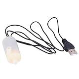 Toyvian USB Mini Tauchpumpe Kabel Leise Wasserpumpe für Aquarium Springbrunnen und Hydroponik Langlebig und Sicher für Fische Weiß Design