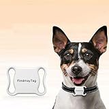 Pet GPS Tracker für Hunde, Bluetooth Smart Small Locator Hund Katze Halsband Gerät, Echtzeit-Ortung Haustier Tracking funktioniert weltweit für Haustier verlorenes Gepäck Brieftasche Handy Arbeit mit