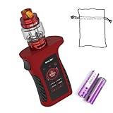 Smok 230W Mag P3 Kit, E Zigarette mit 9ml TFV16 Tank,2*Wiederaufladbaren Akku, 1.9 Inch HD Berühren Sie Bildschirm Verdampfer Set, Ohne E-Liquid, Ohne Nikoti(Rot Schwarz)