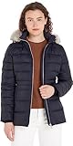 Tommy Hilfiger Damen Daunenjacke Down Jacket With Fur Winter, Blau (Desert Sky), 3XL