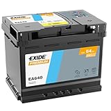 Exide EA640 Premium Carbon Boost Autobatterie 12V 640A 64Ah, lead acid