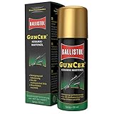 BALLISTOL 22165 GUNCER Keramik-Waffenöl 50ml Spray – Temperaturbeständige Waffenpflege, Schmiermittel, Korrosionsschutz