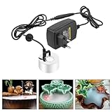 Ultraschall Vernebler, Mini Nebelmaschine Nebler Fogger Metall Zerstäuber 24V Nebelhersteller für Teich, Aquarium, Garten, Halloween Pumpkin und Hexentopf, EU-Stecker