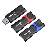 KOOTION USB Stick 128GB 3 Stück USB 3.0 Flash Laufwerk Thumb Drive Retractable 128G Datenstick USB Flash Drive Ultra High Speed Memory Stick mit LED-Anzeige für Datenspeicher Flash Stick