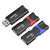 KOOTION 128GB 3 Stück USB Stick USB 3.0 Flash Laufwerk Thumb Drive Retractable 128G Datenstick USB Flash Drive Ultra High Speed Memory Stick mit LED-Anzeige für Datenspeicher Flash Stick