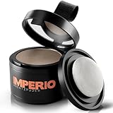 IMPERIO Ansatzpuder - Haar Concealer zur Haarverdichtung für Frauen und Männer, wasserfestes Haar Make-up zum Ansatz kaschieren - 4g (Hellbraun)