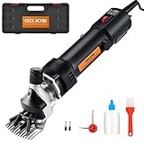 GDJOB Professionelle Elektrische Schafschere, 690W, 6-Gang-Steuerung, für Schafe, Ziegen, Rinder & mehr - Unisex - Schwarz