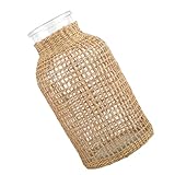 DOITOOL Glasvase Khaki Dekorativer Blumenbehälter aus Glas für Wasserpflanzen Japanischer Stil Kompakte Vintage Tischdeko für Wohnraum und Schreibtisch Langlebig und Praktisch