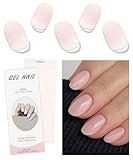 JMEOWIO Nagelfolie Creme Hellrosa Gel Nagelfolien Selbstklebend Nail Sticker Uv Härtend Dekoration Nageldesign Zubehör