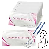 50 Stück Ovulationstest Streifen, Fruchtbarkeitstest für Frauen, 25 miu/ml optimaler Sensitivität, Genaue Verfolgung des Ovulationstest, Schnelle und Genaue Ergebnisse