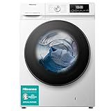 Hisense WFQA8014EVJM Waschmaschine mit Dampffunktion/ 8 kg/AquaStop/ 1400 U/min /15 Programme/Inverter PowerDrive Motor/Edelstahltrommel/Kindersicherung/Trommelreinigung/Weiß