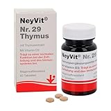 NeyVit Nr. 29 Thymus mit Thymusextrakt, Vitamin D und Selen zur Unterstützung des Immunsystems, Abwehrkräfte stärken und die Thymusdrüse unterstützen - Glutenfrei und Laktosefrei - 60 stk