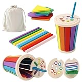 Montessori Spielzeug Ab 1 Jahr, Holz Farb Form Zuordnungsspiele, Sensorisches Spielzeug für die frühe Kindheit, Sortier und Stapelspielzeug für Babys im Alter von 1–3 Jahren, steckspiel ab 1 jahr.